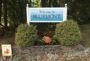 Bluemont welcome sign town entrance